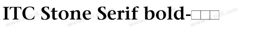 ITC Stone Serif bold字体转换